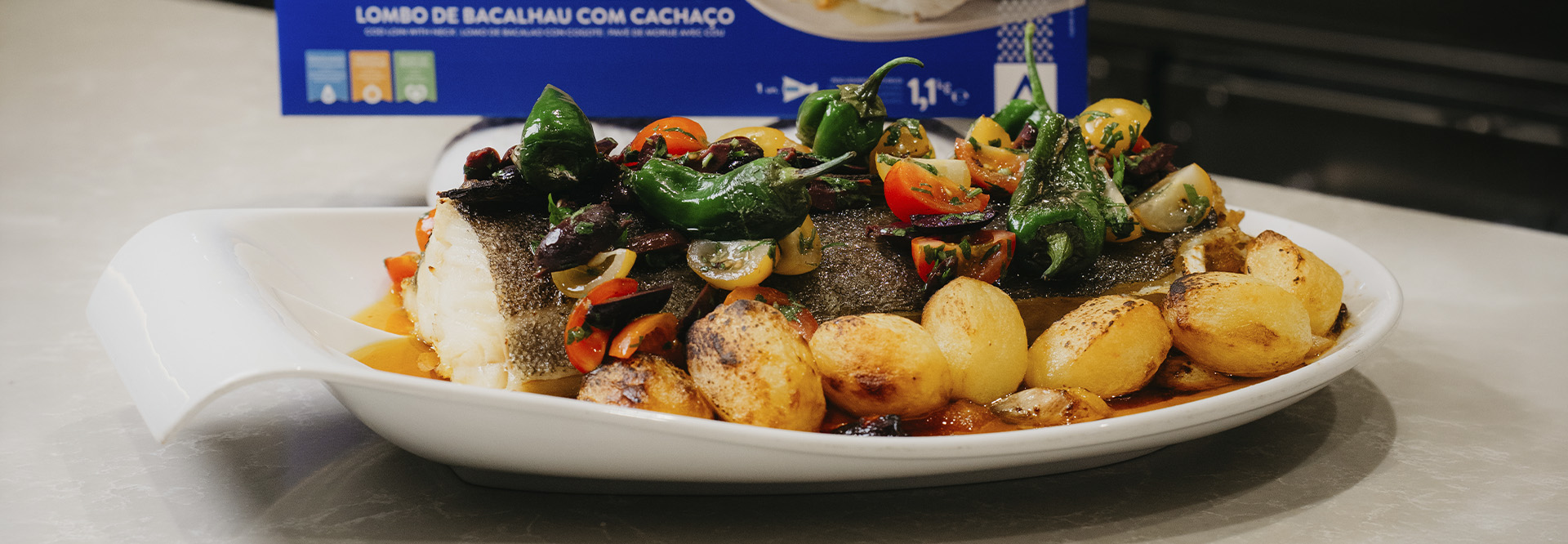 Lombo de Bacalhau com Cachaço Assado