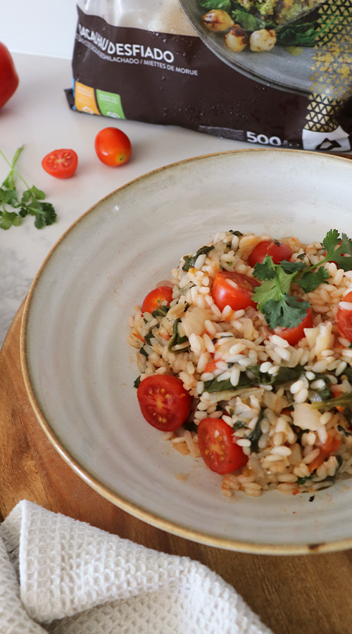 Arroz de Bacalhau com Espinafres
