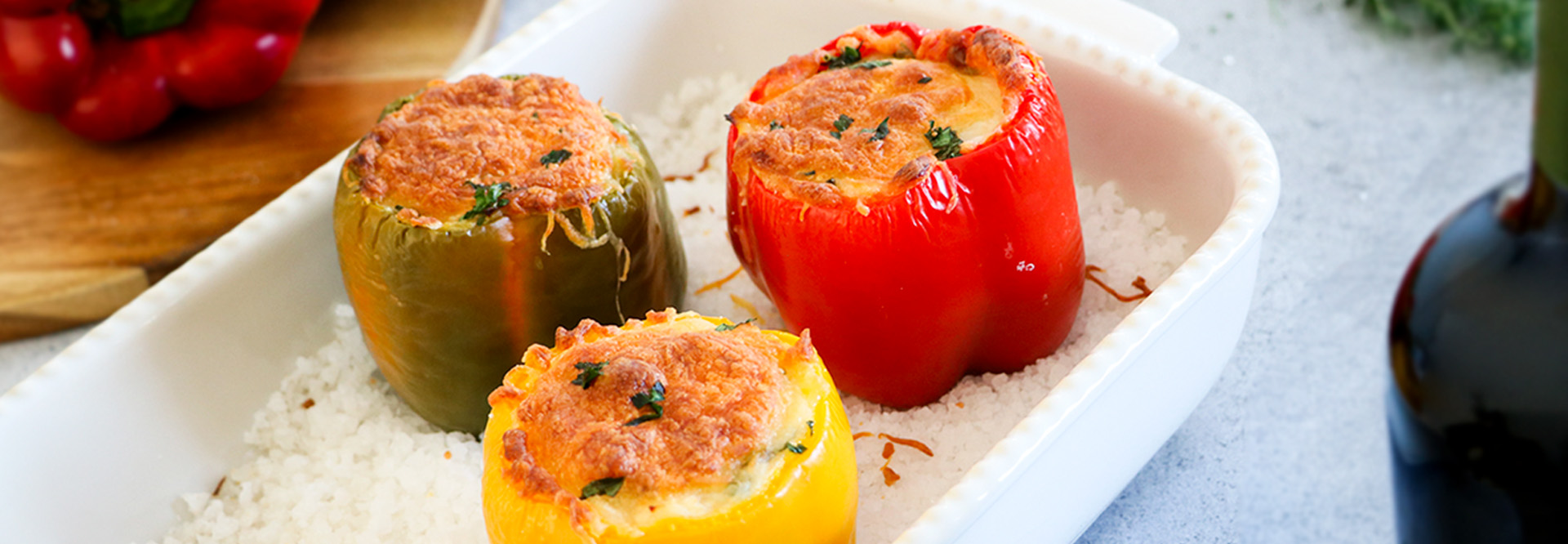 Pimentos Recheados com  Bacalhau 