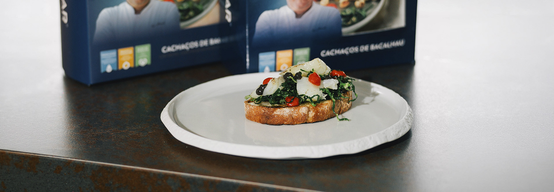 Bruschetta de Cachaços de Bacalhau