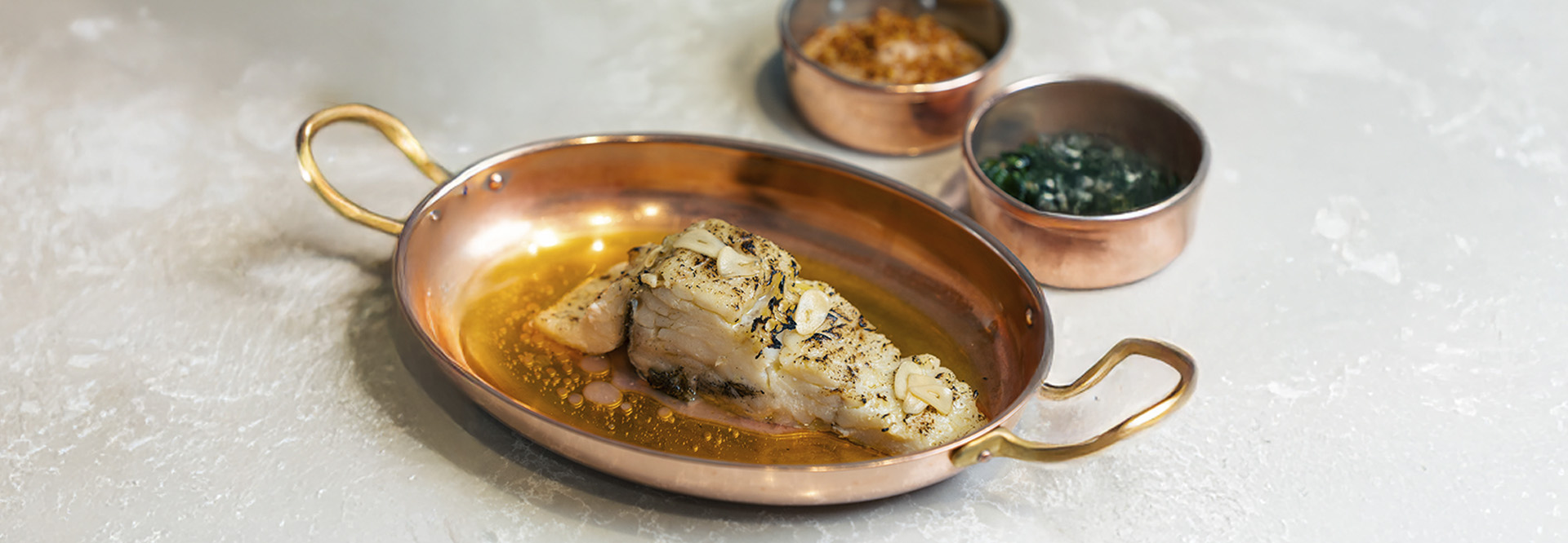 Bacalhau Grelhado com Puré de Castanha