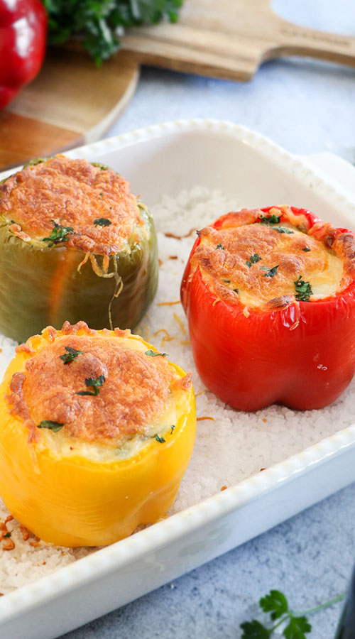 Pimentos Recheados com  Bacalhau 