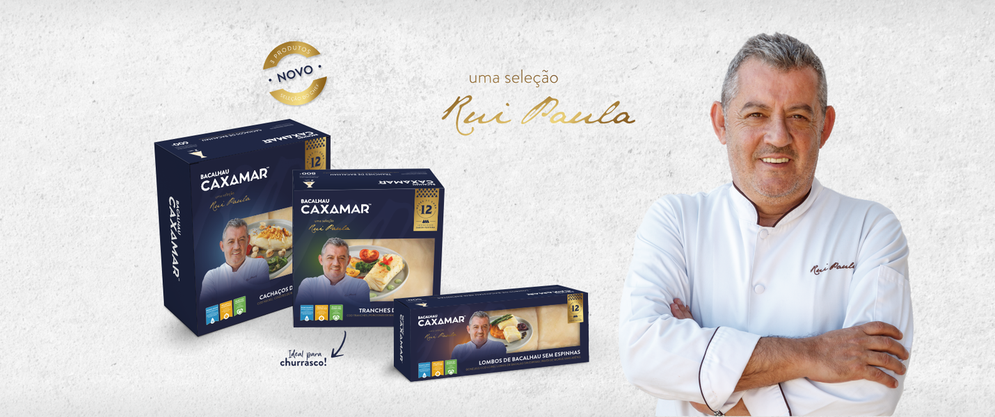 CAXAMAR APRESENTA 3 NOVOS PRODUTOS COM ASSINATURA DO CHEF RUI PAULA