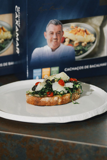 Bruschetta de Cachaços de Bacalhau