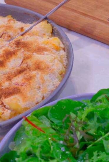 Bacalhau Gratinado com Camarão