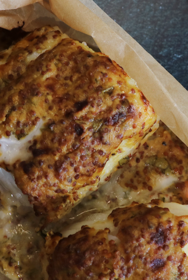 Papelotes de Bacalhau com Molho de Mostarda